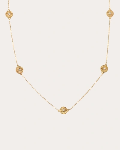 Elizabeth Moore Women's Diamond Station Necklace In Gold