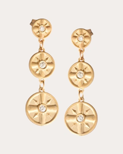 Elizabeth Moore Women's Diamond Triple Drop Earrings In Gold