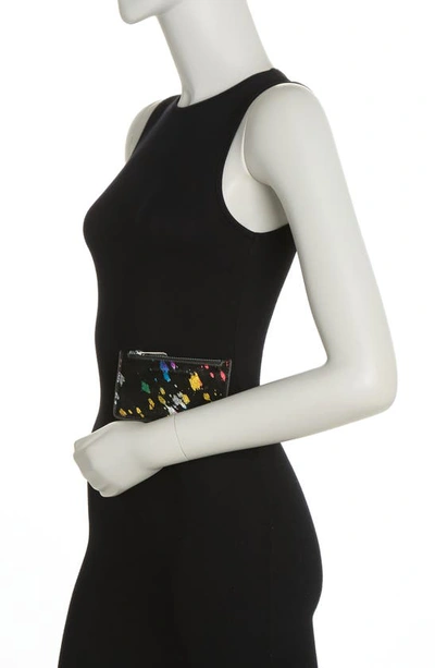 Aimee Kestenberg Melbourne Leather Wallet In Black/ Rainbow Calf Hair