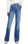 7 For All Mankind Dojo Ultrahigh Waist Flare Leg Jeans In Piney