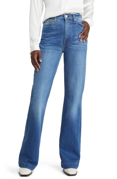 7 For All Mankind Dojo Ultrahigh Waist Flare Leg Jeans In Piney