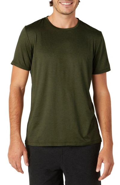 Beyond Yoga Featherweight Always Beyond Performance T-shirt In Midnight Green Heather