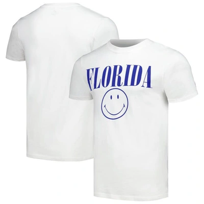 League Collegiate Wear White Florida Gators Smiley All American T-shirt