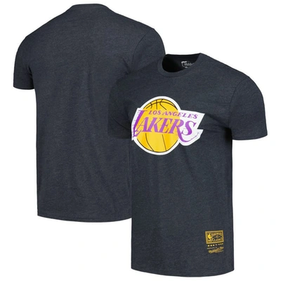 Mitchell & Ness Unisex   Black Los Angeles Lakers Hardwood Classics Mvp Throwback Logo T-shirt
