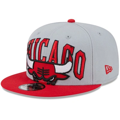 New Era Men's  Gray, Red Chicago Bulls Tip-off Two-tone 9fifty Snapback Hat In Gray/red