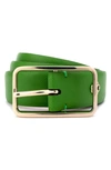 Kate Spade Mel Leather Belt In  Green