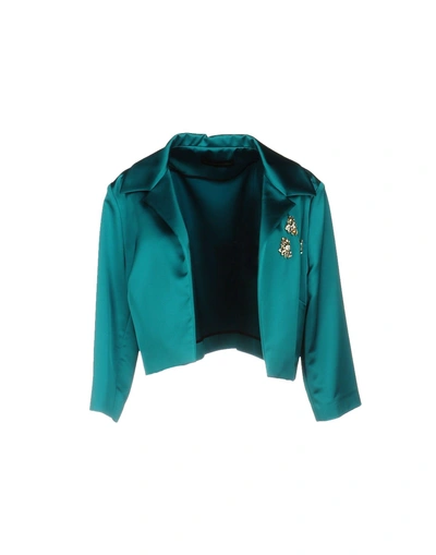 Alessandro Dell'acqua Blazer In Emerald Green