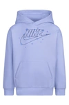 Nike Sportswear Shine Fleece Pullover Hoodie Little Kids Hoodie In Blue