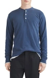 Rag & Bone Classic Cotton Henley In Blue