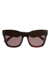 Le Specs Showstopper D-frame Sunglasses In Cherry Tort