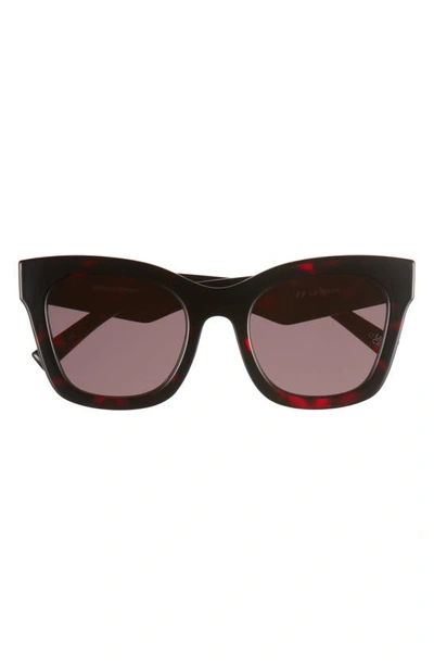 Le Specs Showstopper D-frame Sunglasses In Cherry Tort