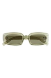 Le Specs Dynamite 52mm Rectangular Sunglasses In Eucalyptus