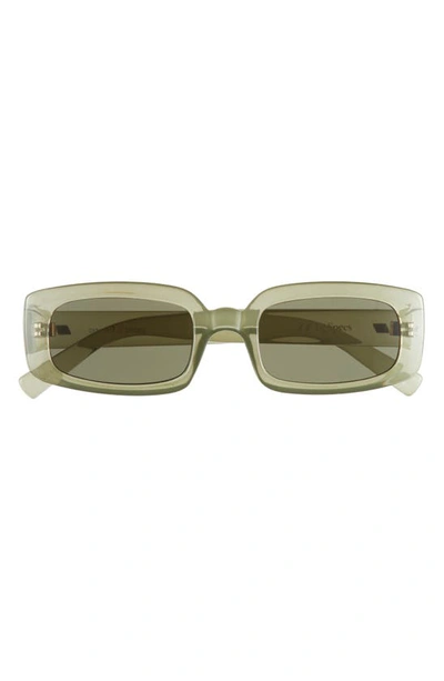 Le Specs Dynamite 52mm Rectangular Sunglasses In Eucalyptus