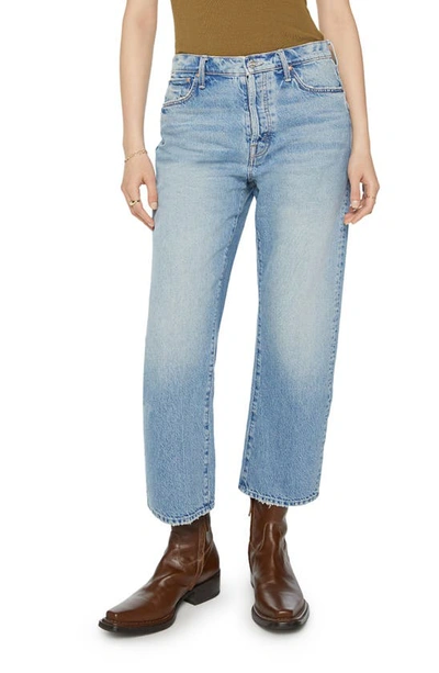 Mother The Ditcher High Waist Frayed Crop Straight Leg Jeans In Ain't My First Rodeo