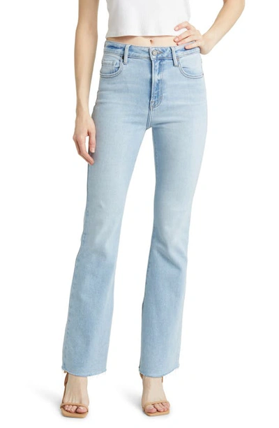 Hidden Jeans Raw Hem Bootcut Jeans In Light Wash