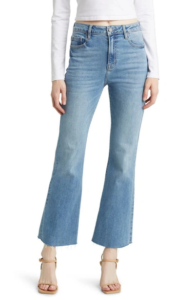 Hidden Jeans Raw Hem Bootcut Jeans In Light Wash