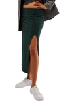 Free People Valentina Jacquard Midi Skirt In Ivy Green