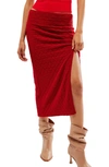 Free People Valentina Jacquard Midi Skirt In Ruby Glare