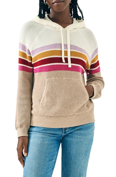 Faherty Throwback Organic Cotton & Cashmere Sweater Hoodie In Catching Rays