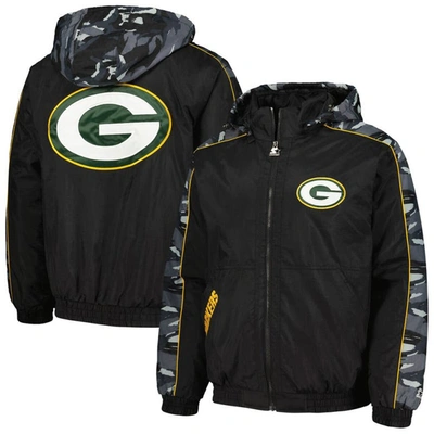 Starter Black Green Bay Packers Thursday Night Gridiron Full-zip Hoodie