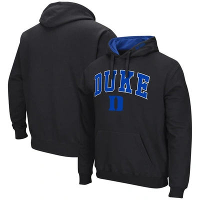 Colosseum Men's  Black Duke Blue Devils Arch & Logo 3.0 Pullover Hoodie