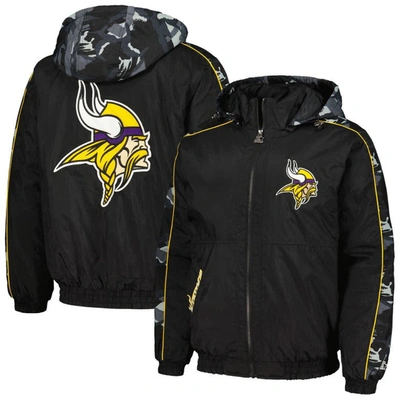 Starter Black Minnesota Vikings Thursday Night Gridiron Full-zip Hoodie