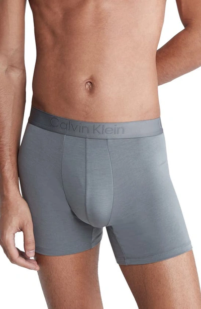 Calvin Klein Men's Ck Black Micro Boxer Brief In Grey Sky