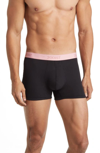 2(x)ist 3-pack Cotton No Show Trunks In Black W Tattoo