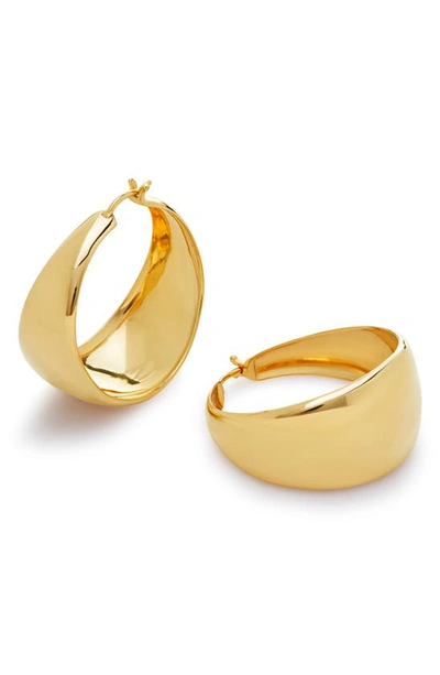 Monica Vinader X Kate Young Large Hoop Earrings In 18ct Gold Vermeil