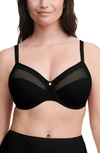 Chantelle Lingerie Lucie Lace Full Coverage Underwire Bra In Black