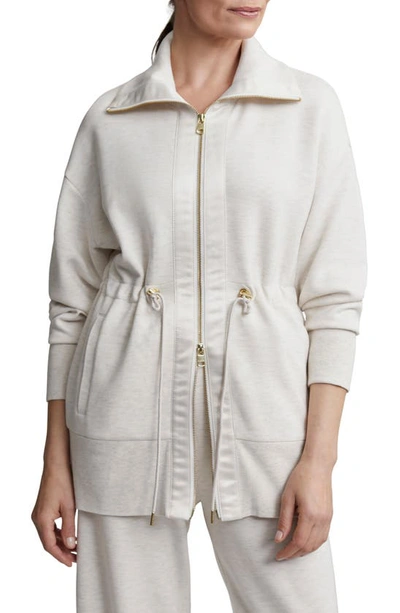 Varley Ridgefield Long Sweatshirt Jacket In White