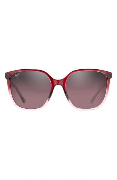 Maui Jim Good Fun 57mm Polarizedplus2® Butterfly Sunglasses In Pink