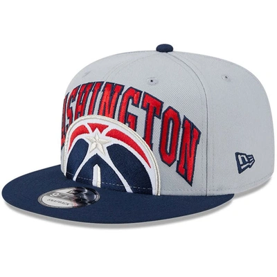 New Era Men's  Gray, Navy Washington Wizards Tip-off Two-tone 9fifty Snapback Hat In Gray,navy