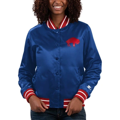 Starter Royal Buffalo Bills Full Count Satin Full-snap Varsity Jacket