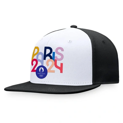 Fanatics Branded White/black Paris 2024 Summer Olympics Snapback Hat In White,black