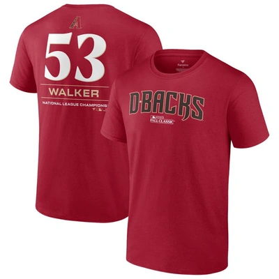 Fanatics Branded Christian Walker Red Arizona Diamondbacks 2023 World Series Name & Number T-shirt In Cardinal