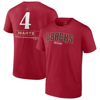 Fanatics Branded Ketel Marte Red Arizona Diamondbacks 2023 World Series Name & Number T-shirt