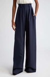 Brandon Maxwell The Holland High Waist Oversize Trousers In Navy