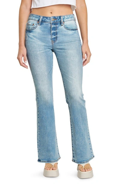 Daze Low Ride Flare Jeans In Sneaky Link