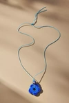 Frasier Sterling Floral Pendant Necklace In Blue