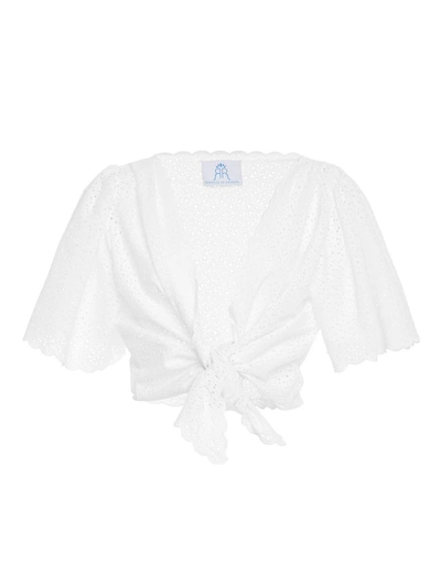 Rebecca De Ravenel Talitha Eyelet Blouse White