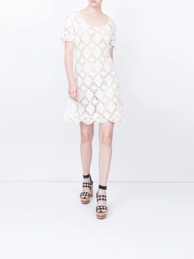 Lhd White B.b. Crochet Dress