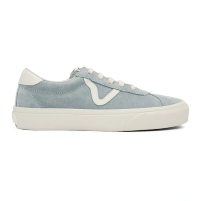 Vans Nude Epoch Sport Lx Leather And Canvas Sneakers In Blue