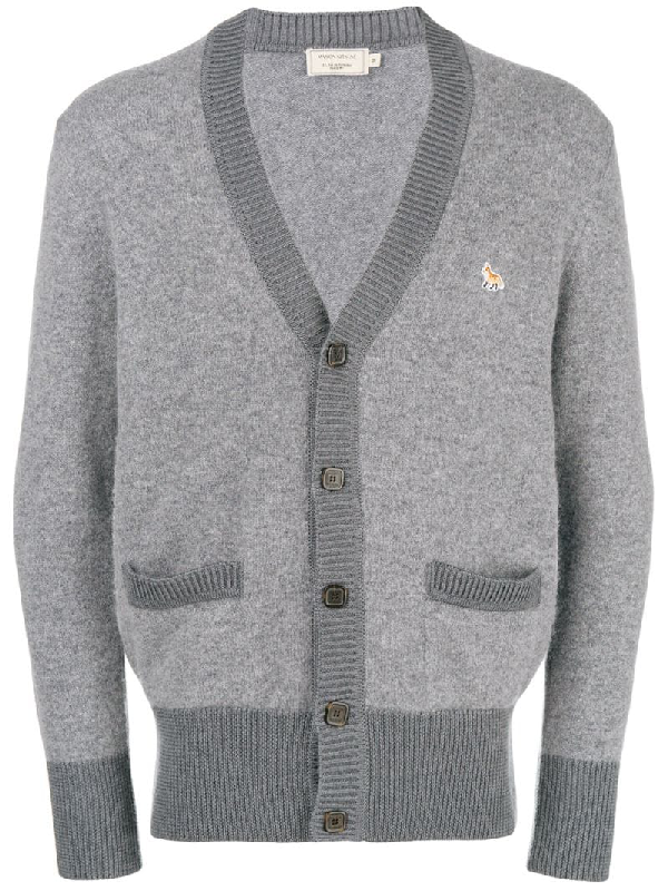 maison kitsune lambswool classic cardigan