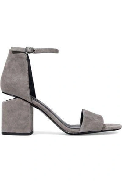 Alexander Wang Woman Abby Suede Sandals Gray