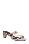 French Connection Croc Embossed Strappy Sandal In Pink