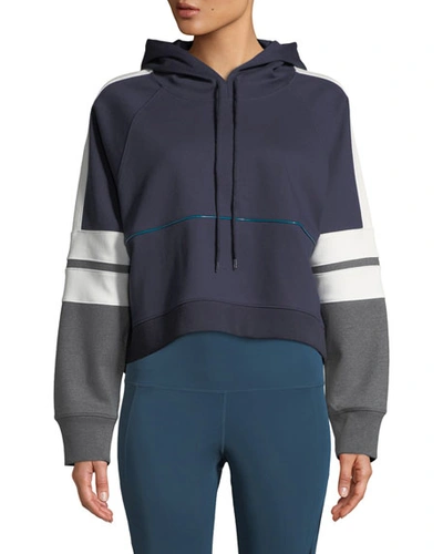 Nylora Carson Boxy Colorblock Cropped Hoodie