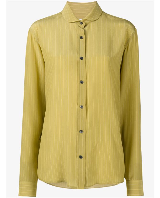 Dries Van Noten Cuddley Stripe Silk Shirt | ModeSens