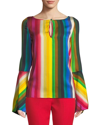 Milly Tina Rainbow Georgette Top