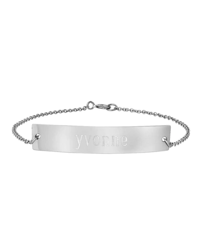 Zoe Lev Jewelry Personalized Nameplate Bracelet, Sterling Silver